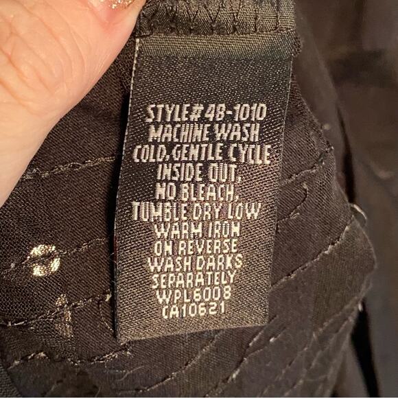 Rock & Roll Cowgirl brand Womens Panhandle Slim Sequin Semi Sheer Concert Tee M - Picture 7 of 7